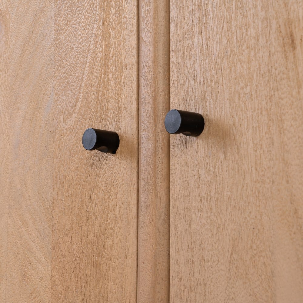 Buffet Kano 2 portes en bois de manguier naturel - vue 8 | Square Paris