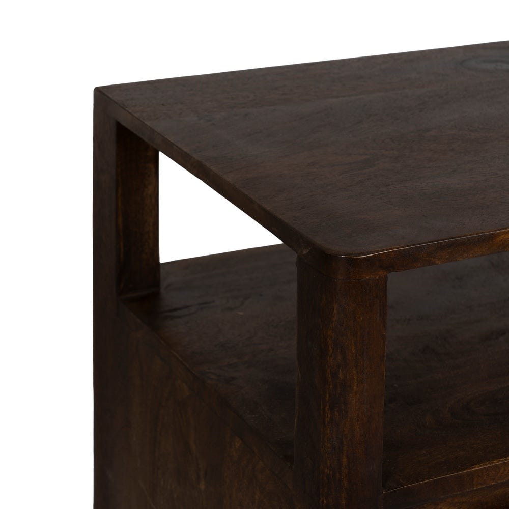Buffet Ryo 4 portes en bois de manguier massif marron foncé - vue 7 | Square Paris