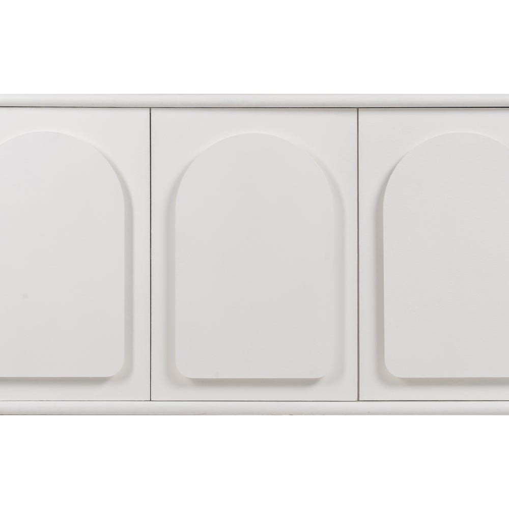 Buffet Elen 3 portes blanc à motif arche - vue 8 | Square Paris