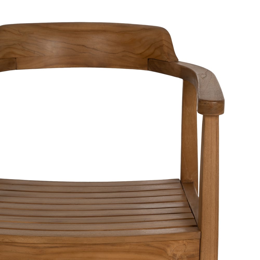Chaise Kura en teck massif avec accoudoirs - vue 6 | Square Paris