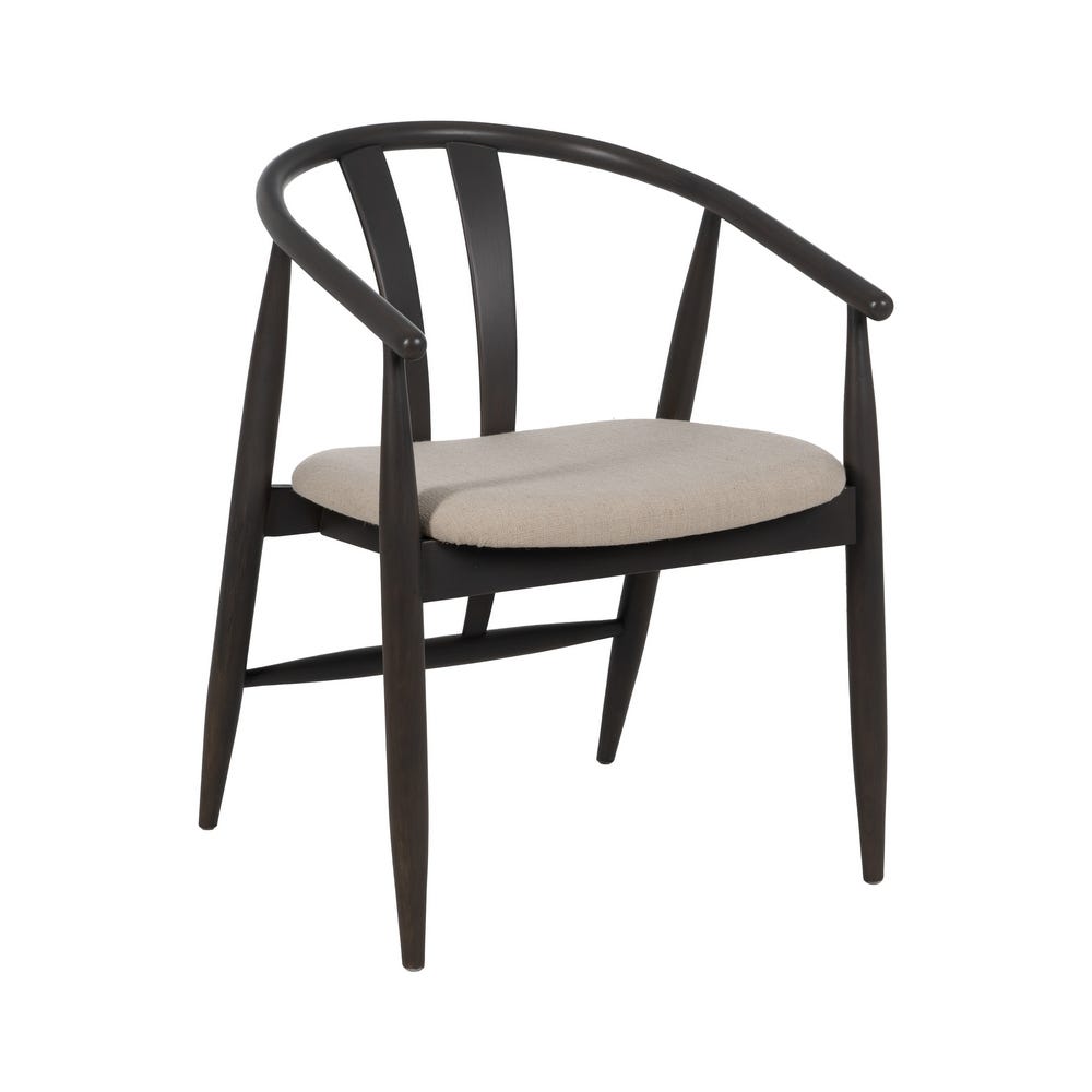 Chaise Vetta en chêne marron foncé avec accoudoirs - vue 3 | Square Paris