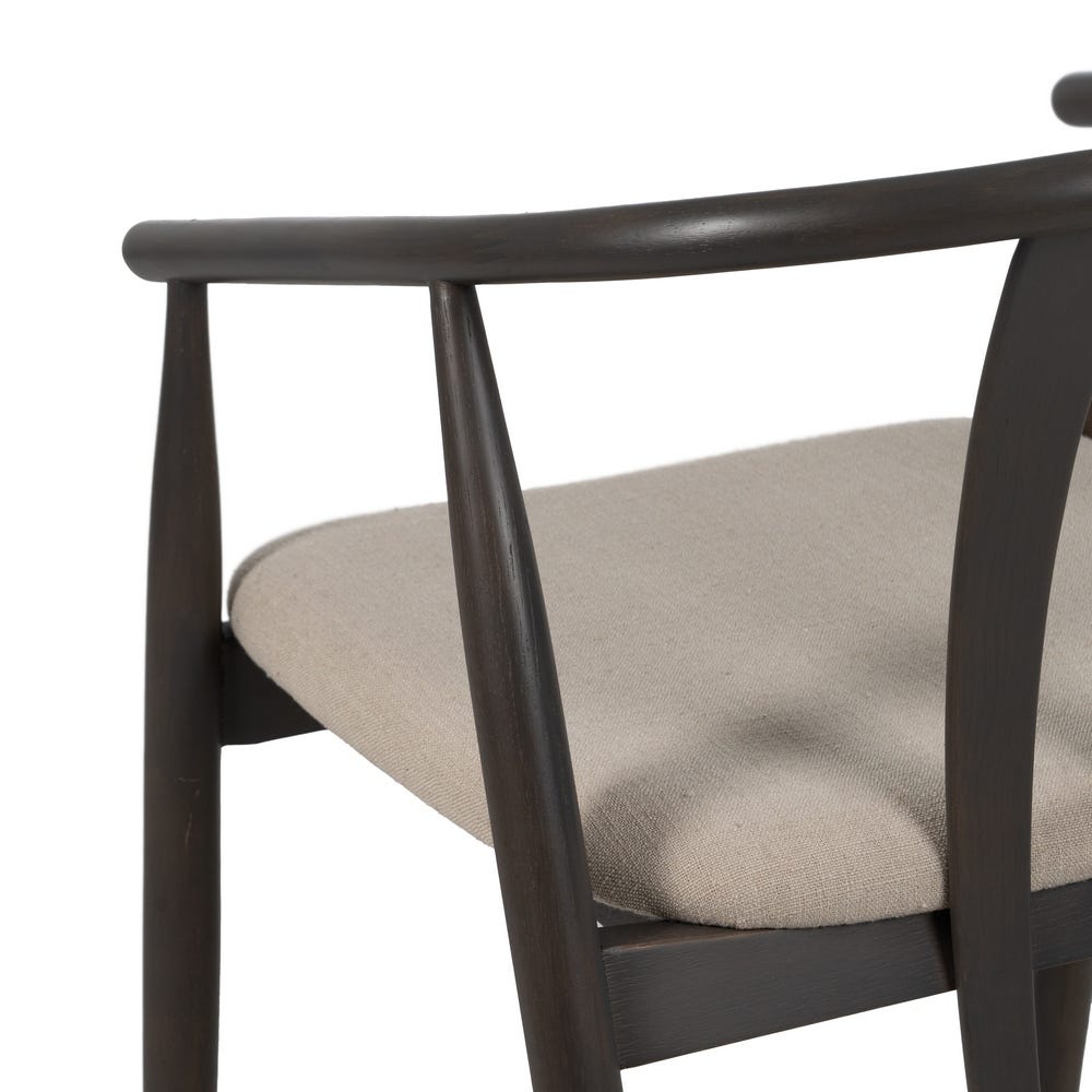 Chaise Vetta en chêne marron foncé avec accoudoirs - vue 10 | Square Paris
