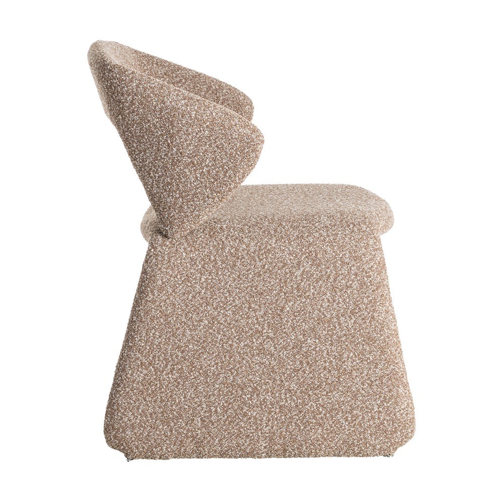 Chaise Chisa en tissu bouclette, dossier enveloppant - vue 5 | Square Paris