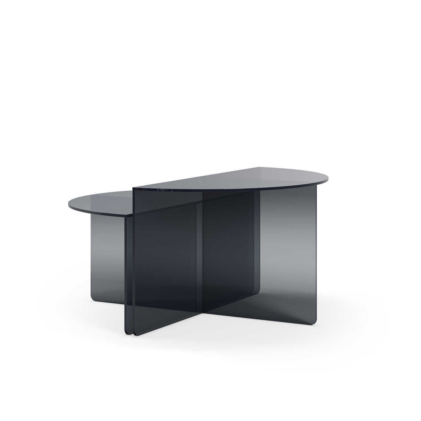 Set de 2 tables basses LUZ gris bleuté, vue 4 | Square Paris