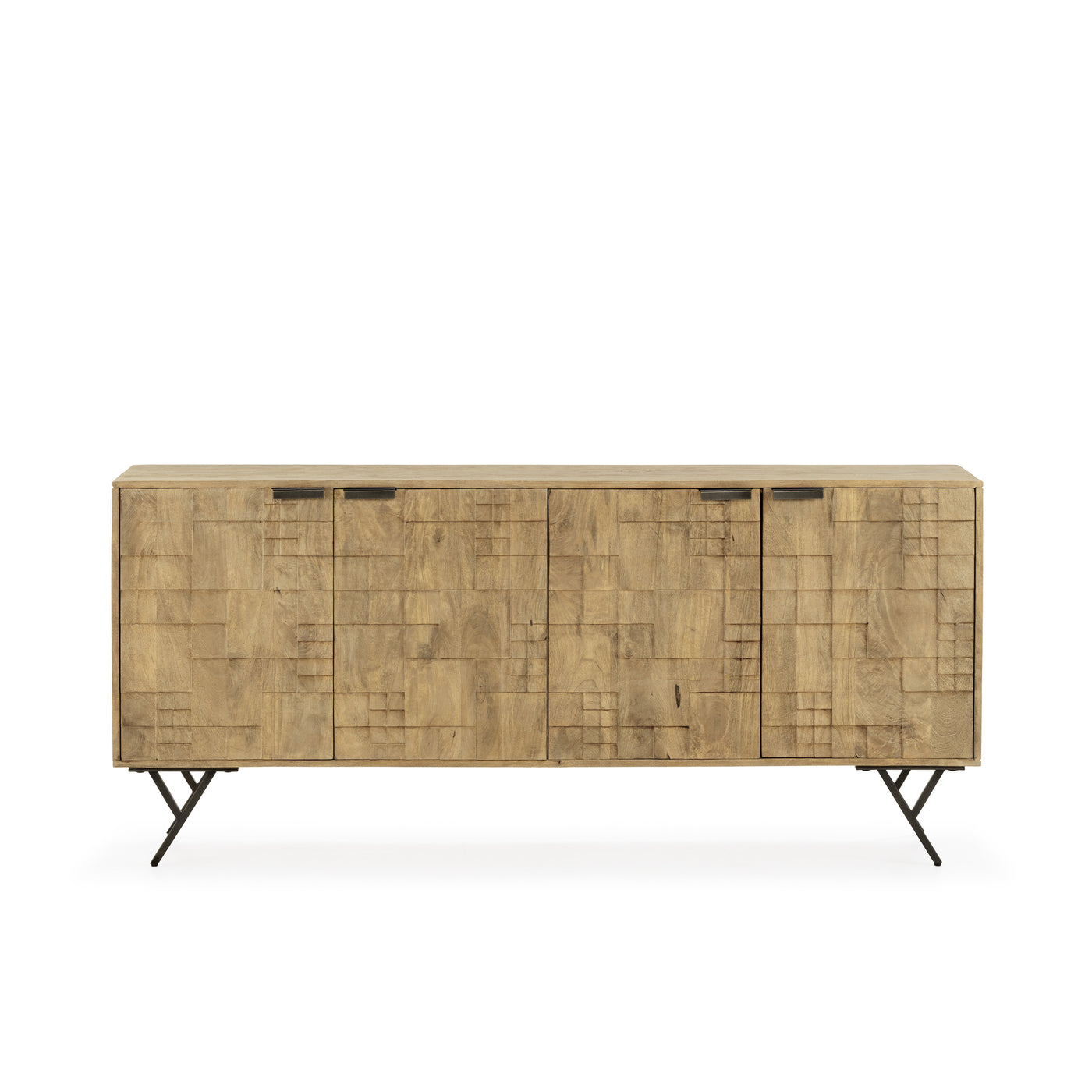Buffet Maya bois de manguier laqué, vue 3 | Square Paris