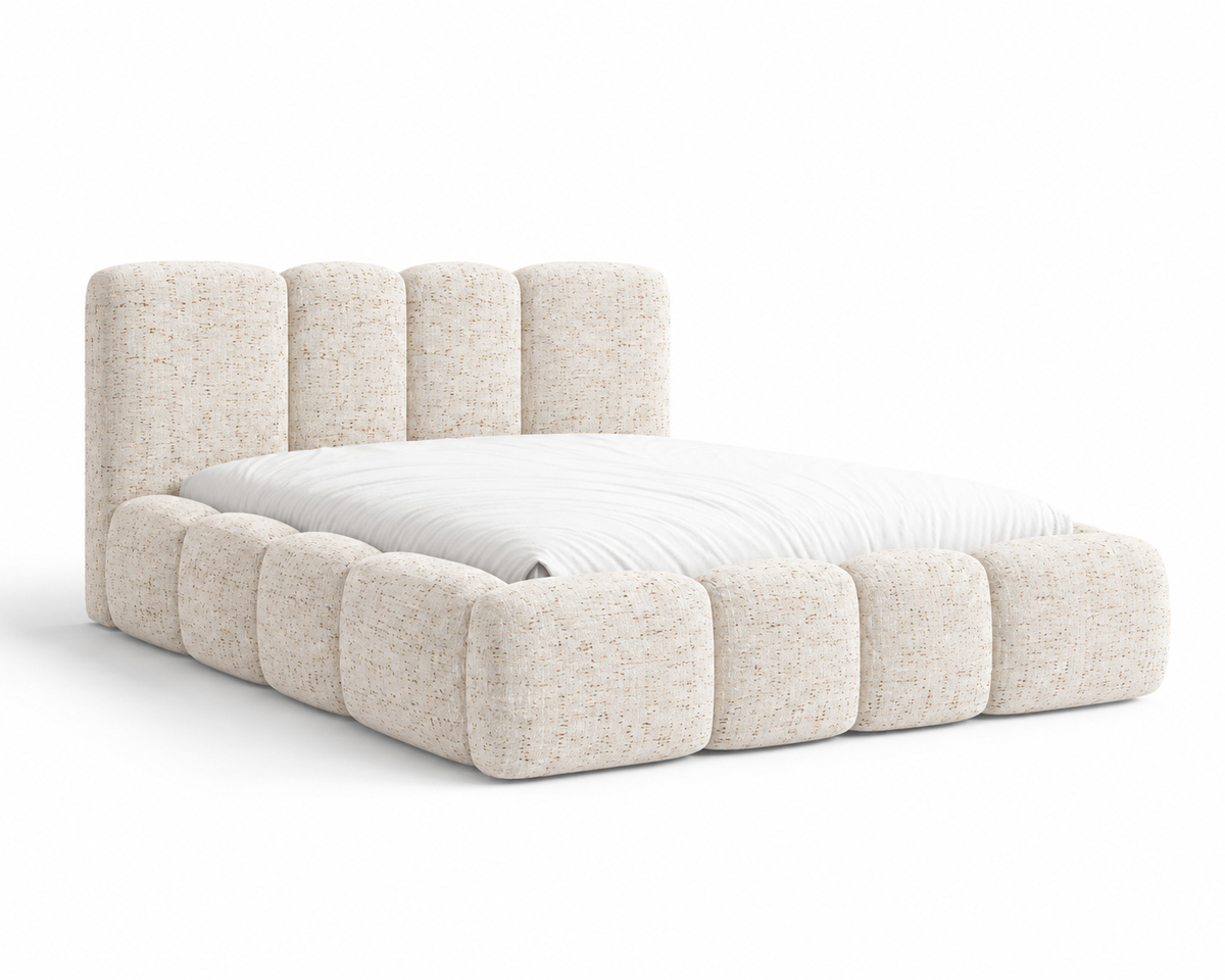 Lit coffre Elia beige - vue 3/4 2 | Square Paris