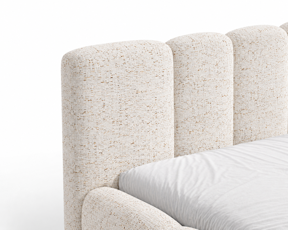 Lit coffre Elia beige - détail tête de lit | Square Paris