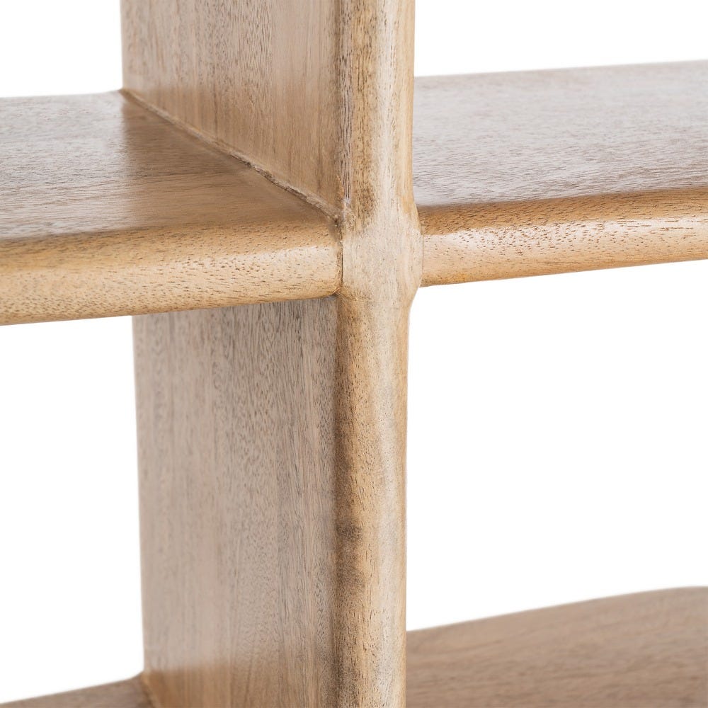 Étagère Luma en bois de manguier à tablettes décalées - vue 6 | Square Paris