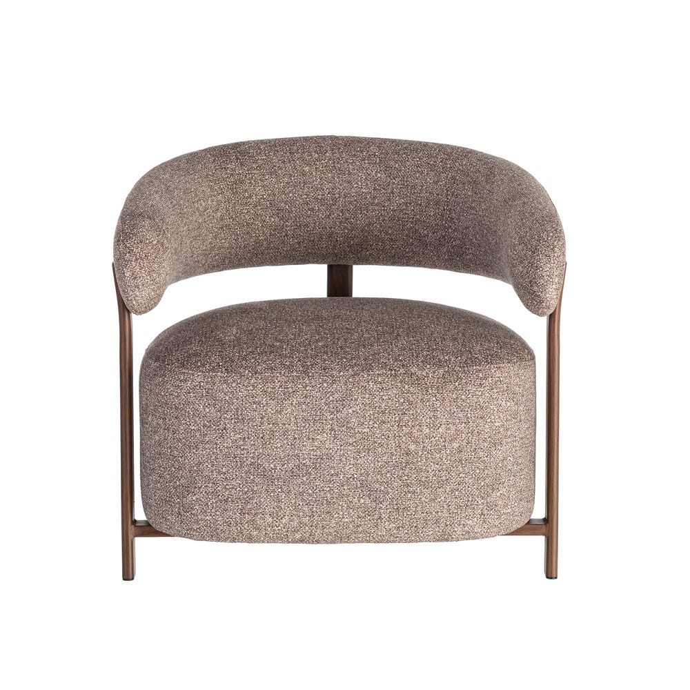 Fauteuil Sani en tissu chiné taupe - vue 8 | Square Paris