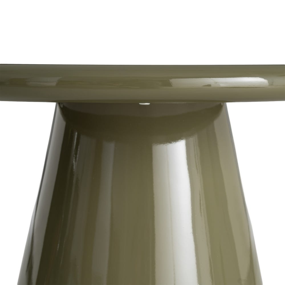 Table basse ronde Kuma laquée vert - vue 4 | Square Paris
