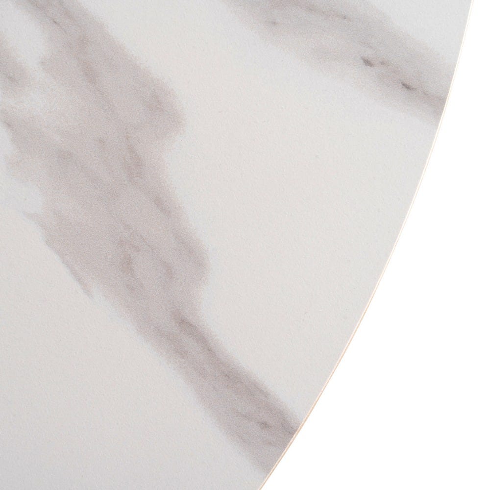 Table ovale Nori en céramique effet marbre - vue 6 | Square Paris