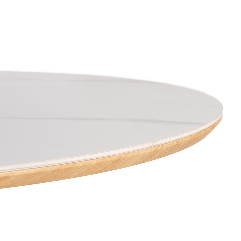 Table ovale Nori en céramique effet marbre - vue 7 | Square Paris