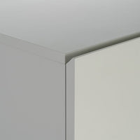 Armoire Ren 2 portes taupe et pieds chêne - vue 9 | Square Paris