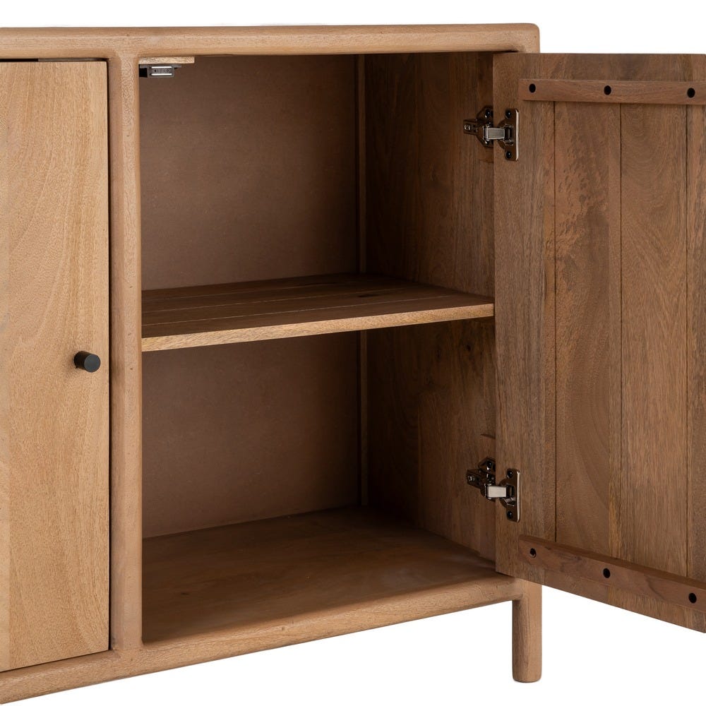 Buffet Kano 2 portes en bois de manguier naturel - vue 9 | Square Paris