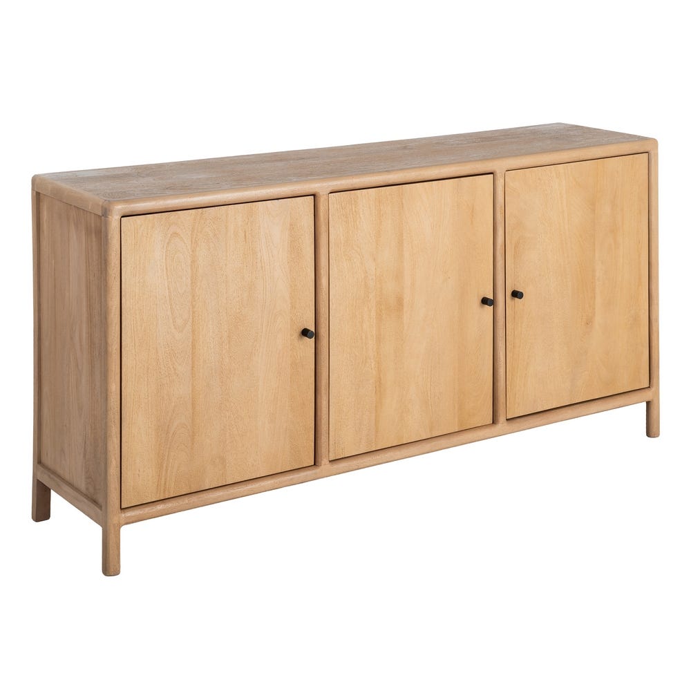 Buffet Kano 3 portes en bois de manguier naturel - vue 5 | Square Paris