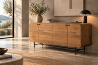 Buffet Towa 4 portes en bois de manguier massif - vue 3 | Square Paris