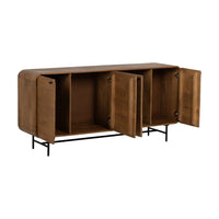 Buffet Towa 4 portes en bois de manguier massif - vue 5 | Square Paris