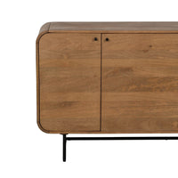 Buffet Towa 4 portes en bois de manguier massif - vue 7 | Square Paris