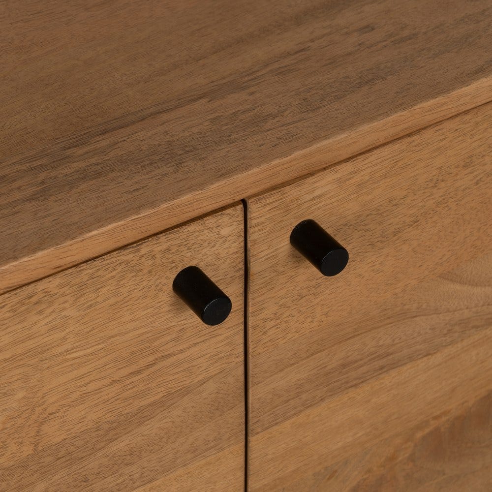 Buffet Towa 4 portes en bois de manguier massif - vue 9 | Square Paris