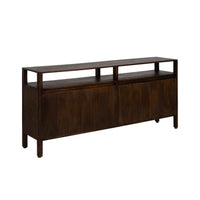 Buffet Ryo 4 portes en bois de manguier massif marron foncé - vue 5 | Square Paris