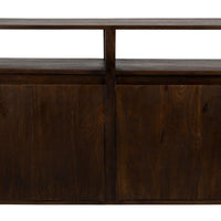 Buffet Ryo 4 portes en bois de manguier massif marron foncé - vue 8 | Square Paris