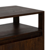 Buffet Ryo 4 portes en bois de manguier massif marron foncé - vue 10 | Square Paris