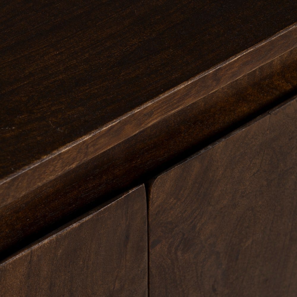Buffet Ryo 4 portes en bois de manguier massif marron foncé - vue 11 | Square Paris