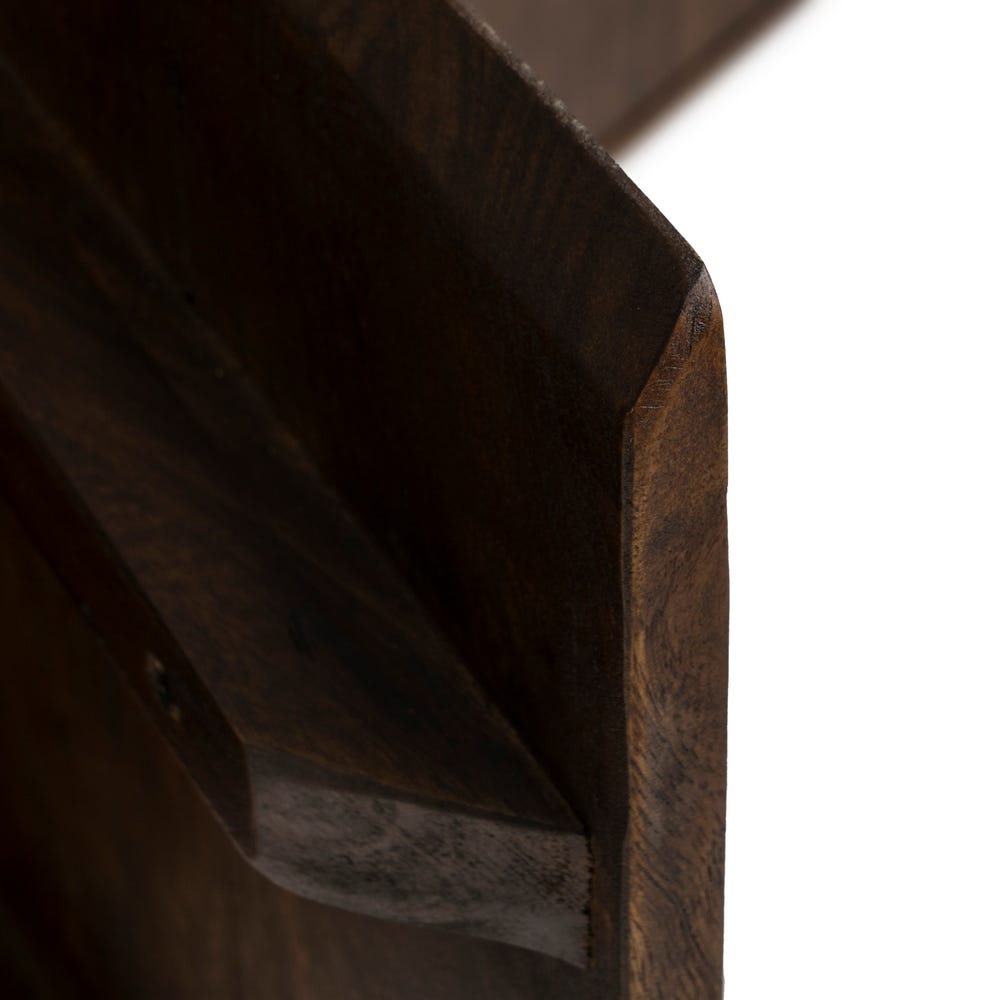 Buffet Ryo 4 portes en bois de manguier massif marron foncé - vue 12 | Square Paris