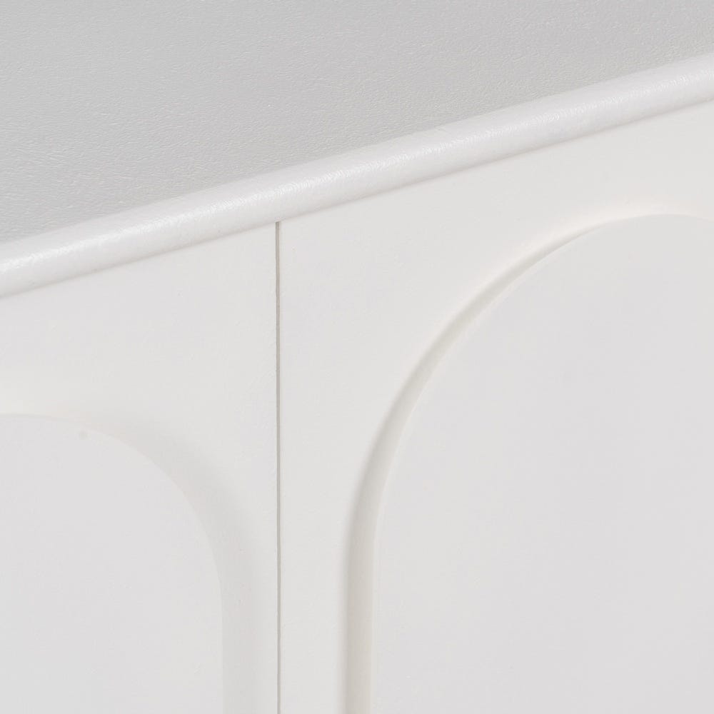 Buffet Elen 3 portes blanc à motif arche - vue 10 | Square Paris