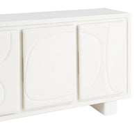 Buffet Cima 3 portes blanc à reliefs graphiques - vue 7 | Square Paris