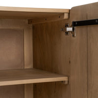 Buffet Kent 3 portes 1 tiroir en bois de manguier massif - vue 8 | Square Paris