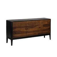 Buffet Lina 3 portes en bois de manguier noir et sheesham - vue 4 | Square Paris