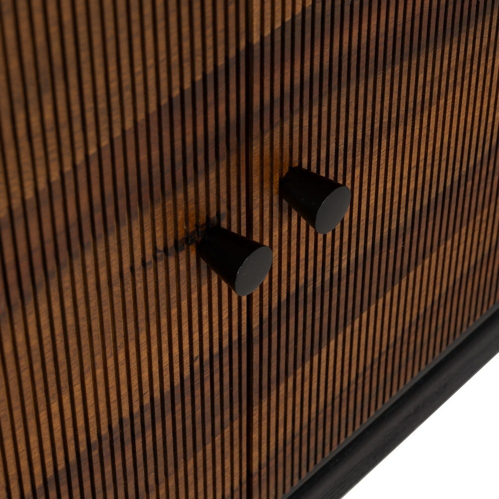 Buffet Lina 3 portes en bois de manguier noir et sheesham - vue 10 | Square Paris