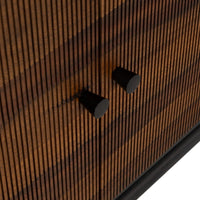 Buffet Lina 3 portes en bois de manguier noir et sheesham - vue 10 | Square Paris