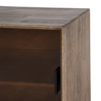 Buffet Malo 4 portes vitrées en bois d'hévéa - vue 13 | Square Paris