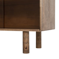 Buffet Malo 4 portes vitrées en bois d'hévéa - vue 14 | Square Paris