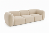 Canapé 3 places beige clair 3/4