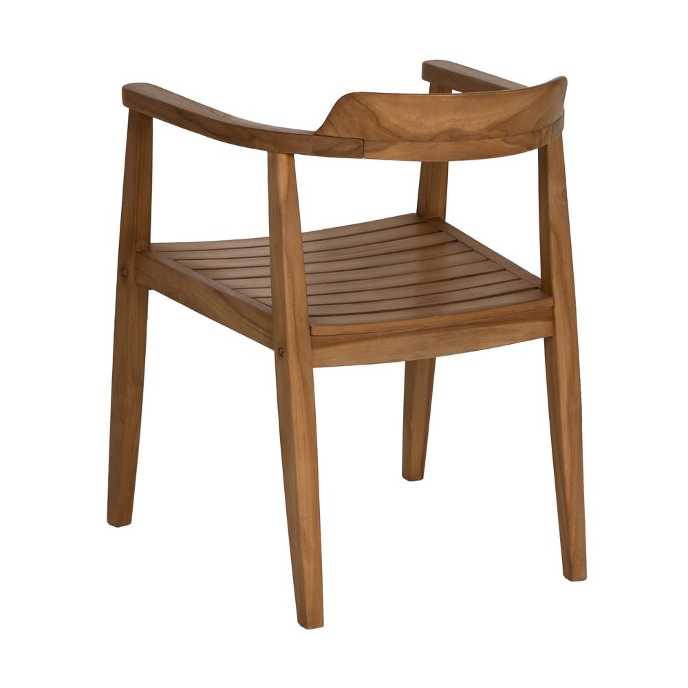 Chaise Kura en teck massif avec accoudoirs - vue 5 | Square Paris