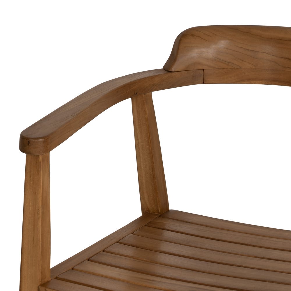 Chaise Kura en teck massif avec accoudoirs - vue 7 | Square Paris