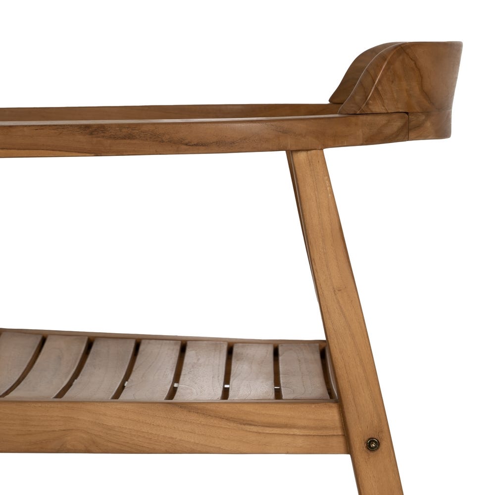 Chaise Kura en teck massif avec accoudoirs - vue 8 | Square Paris