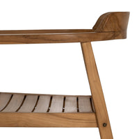 Chaise Kura en teck massif avec accoudoirs - vue 8 | Square Paris