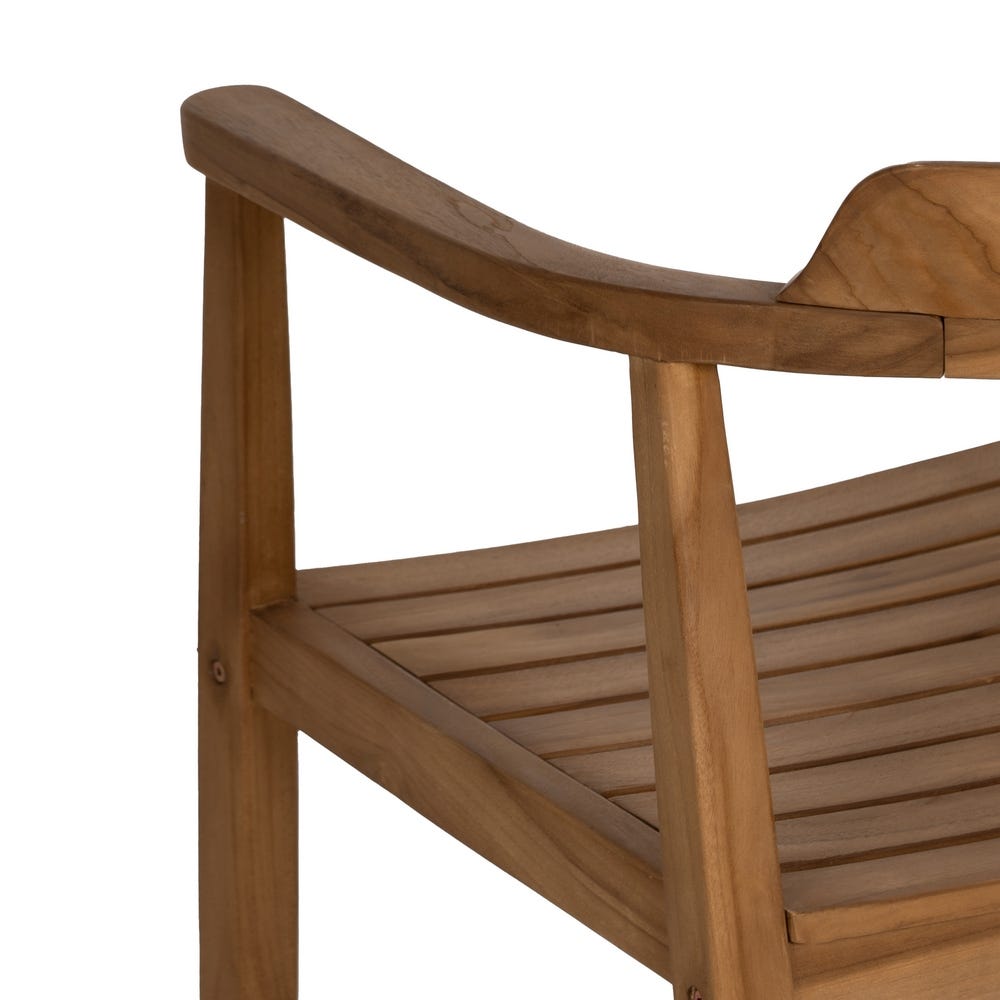 Chaise Kura en teck massif avec accoudoirs - vue 12 | Square Paris