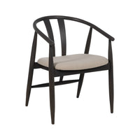 Chaise Vetta en chêne marron foncé avec accoudoirs - vue 3 | Square Paris