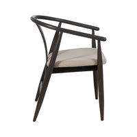 Chaise Vetta en chêne marron foncé avec accoudoirs - vue 4 | Square Paris