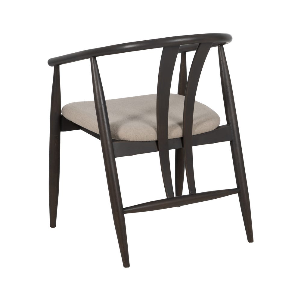 Chaise Vetta en chêne marron foncé avec accoudoirs - vue 5 | Square Paris
