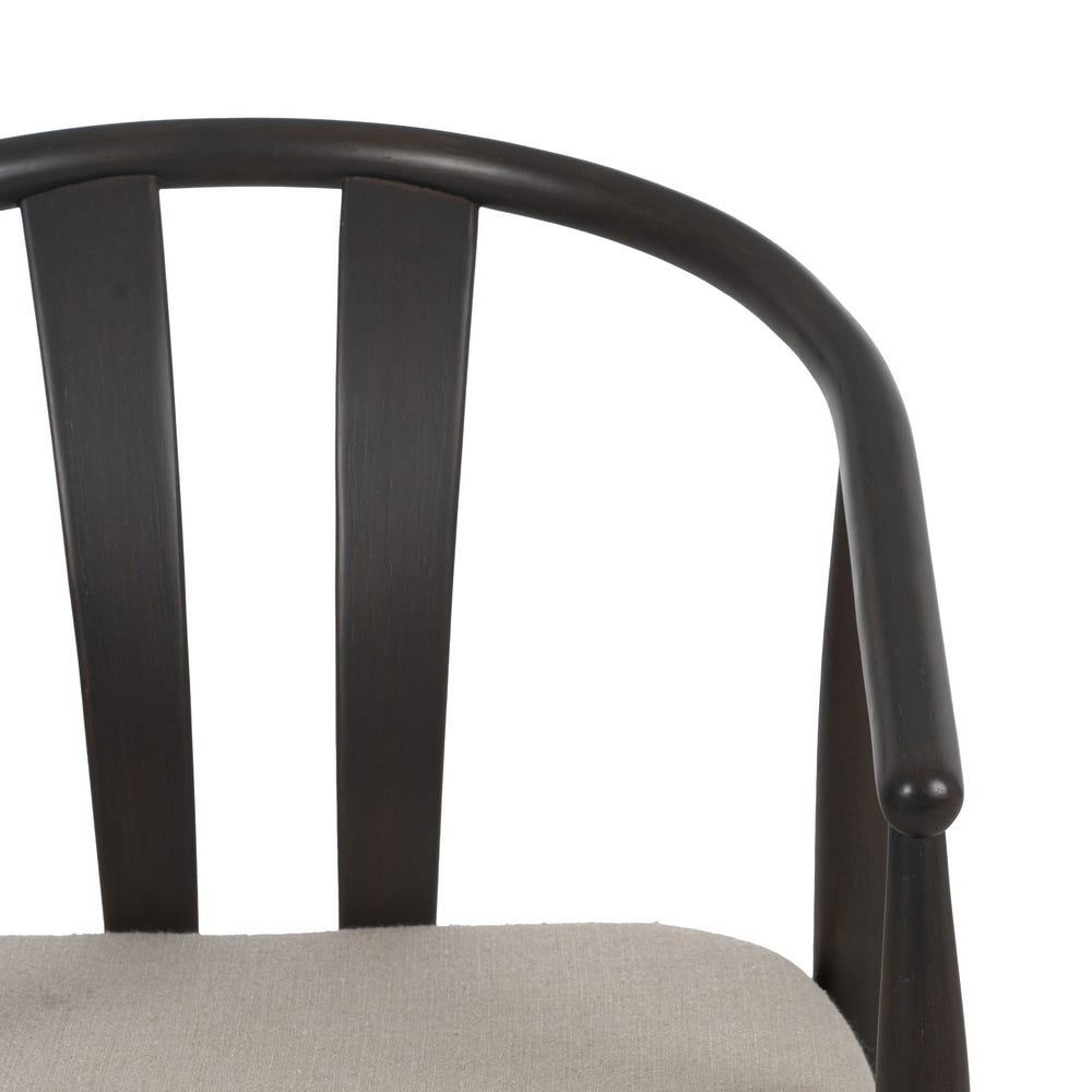 Chaise Vetta en chêne marron foncé avec accoudoirs - vue 6 | Square Paris
