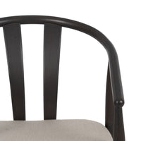 Chaise Vetta en chêne marron foncé avec accoudoirs - vue 6 | Square Paris