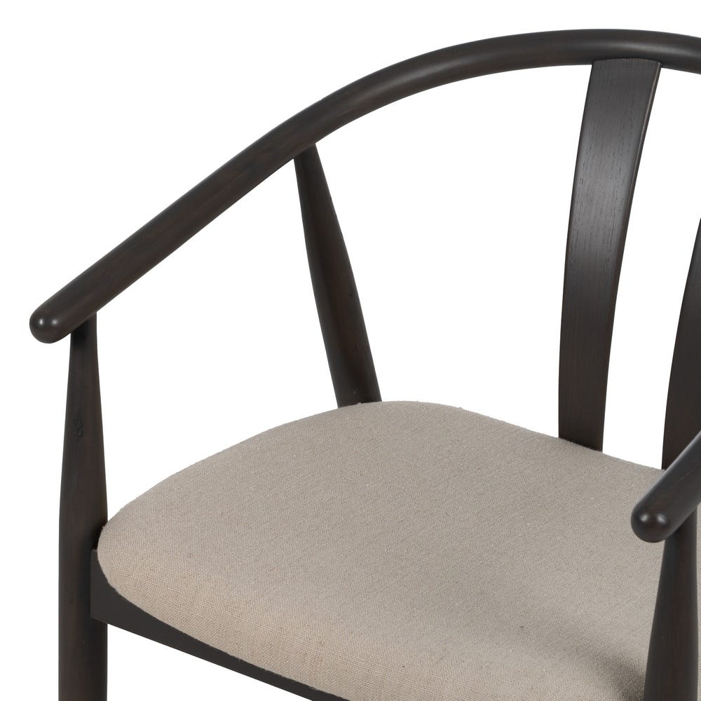 Chaise Vetta en chêne marron foncé avec accoudoirs - vue 7 | Square Paris