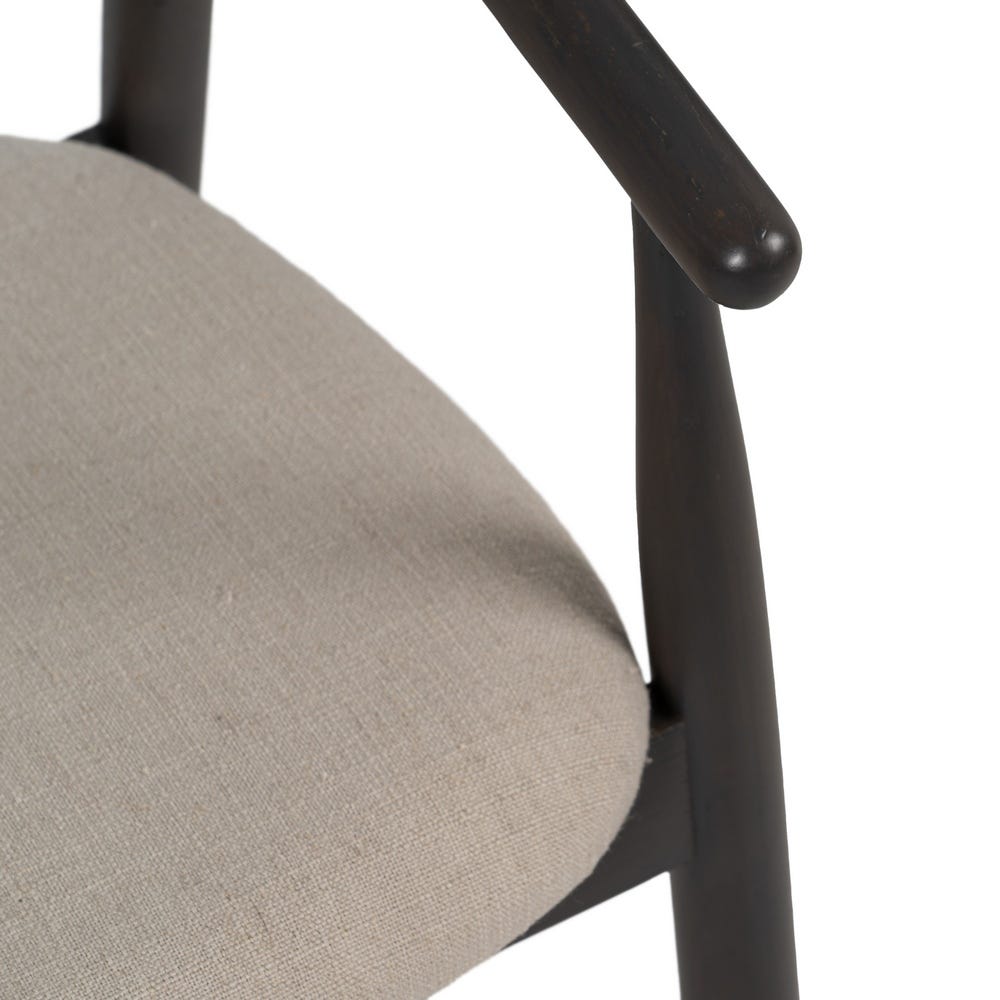 Chaise Vetta en chêne marron foncé avec accoudoirs - vue 9 | Square Paris