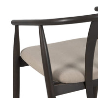 Chaise Vetta en chêne marron foncé avec accoudoirs - vue 10 | Square Paris